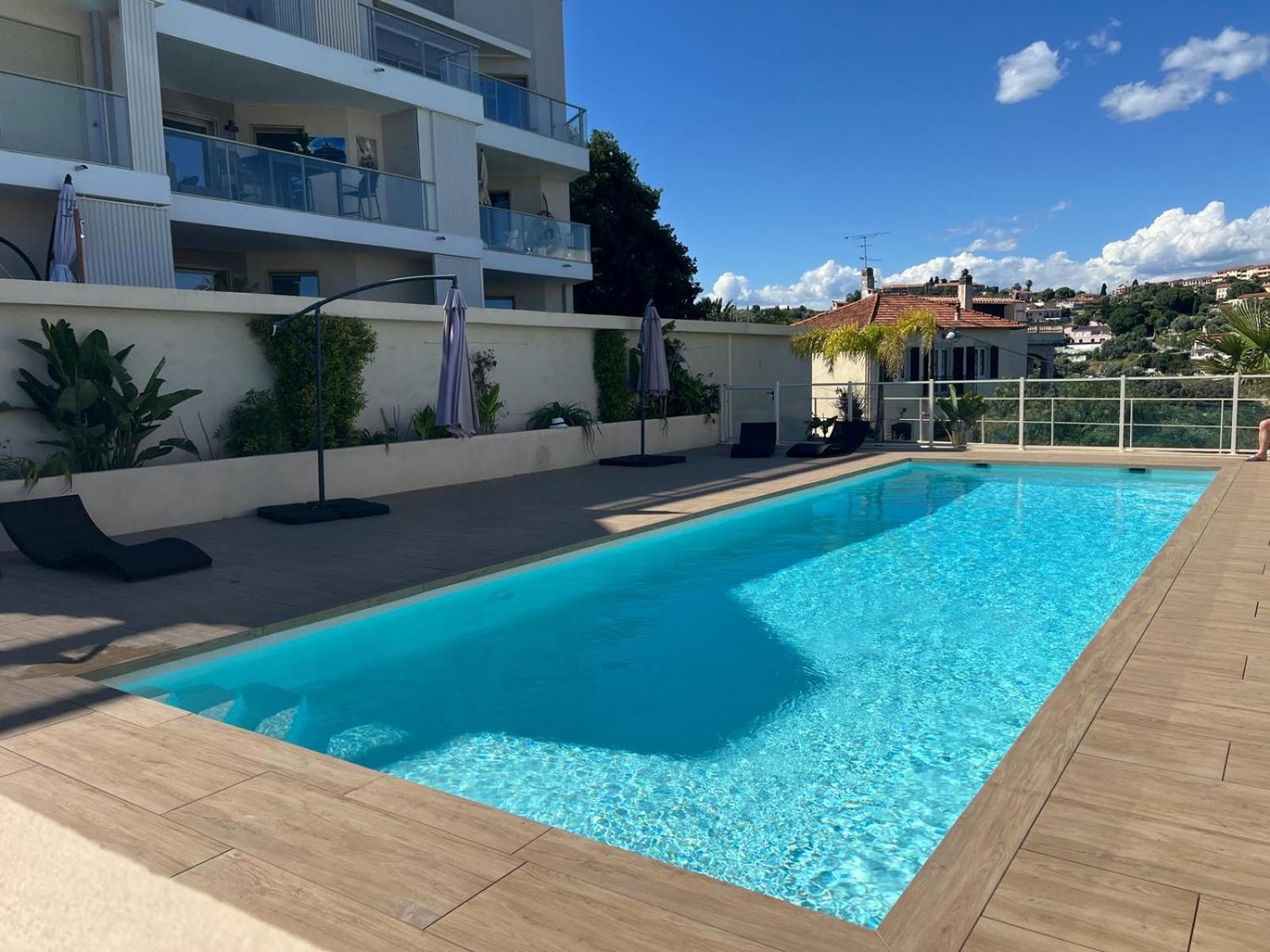 Panoramic Sea View Appartment Blue Pearl Niza Exterior foto