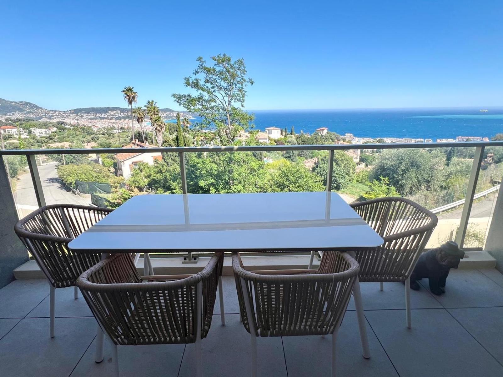 Panoramic Sea View Appartment Blue Pearl Niza Exterior foto